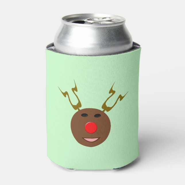 Cyber Christmas Reindeer Can Cooler Dosenkühler (Kanne Vorderseite)