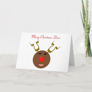 Cyber Christmas Reindeer Funny Card Feiertagskarte
