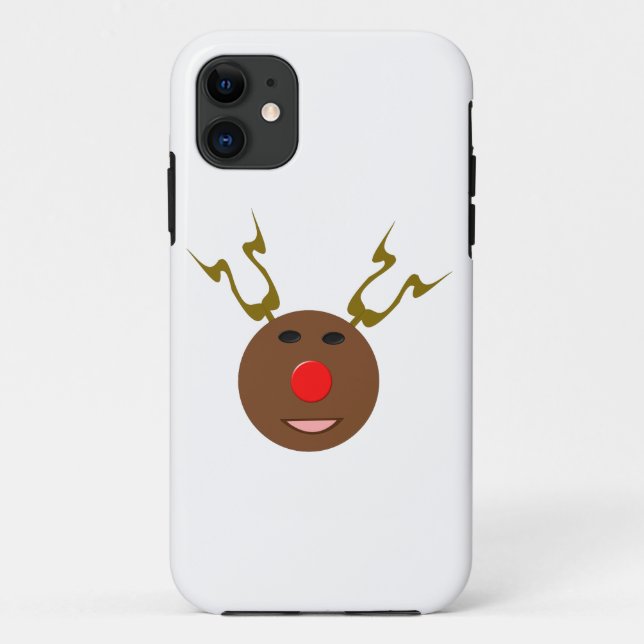 Cyber Christmas Reindeer iPhone Case (Rückseite)