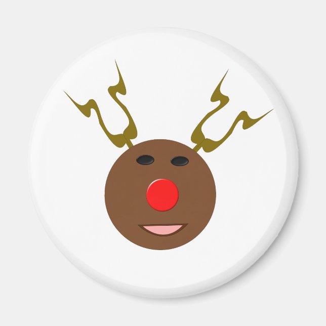 Cyber Christmas Reindeer Magnet (Vorne)