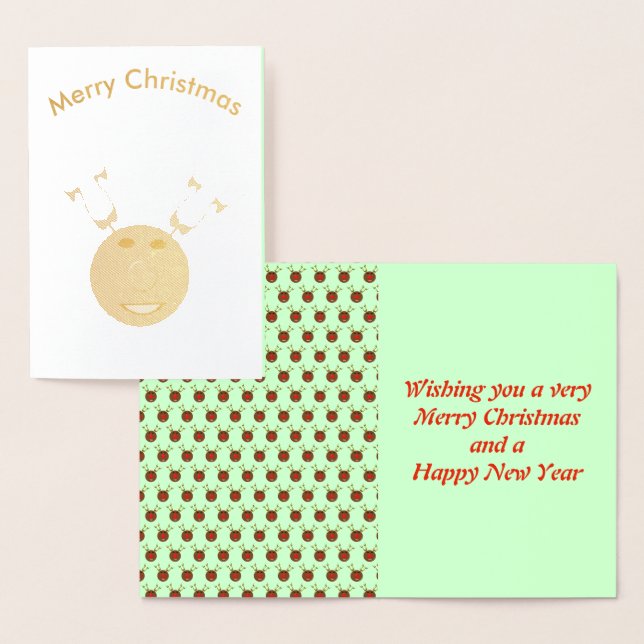 Cyber Christmas Rentier Foil Card Folienkarte (Anzeige)