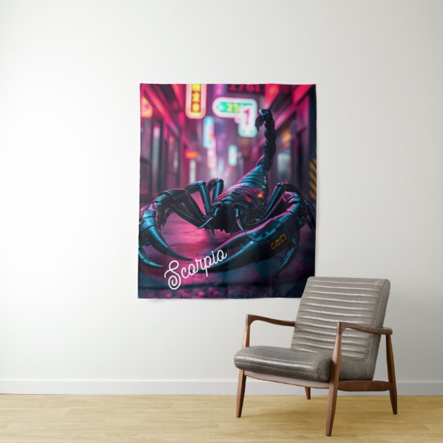 Cyber-City Skorpion Wandteppich (Beispiel)