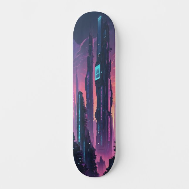 Cyber City Vibes Edition 1 Skateboard (Vorderseite)