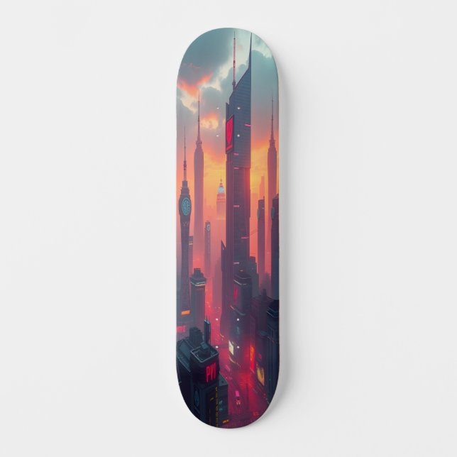 Cyber City Vibes Edition 3 Skateboard (Vorderseite)