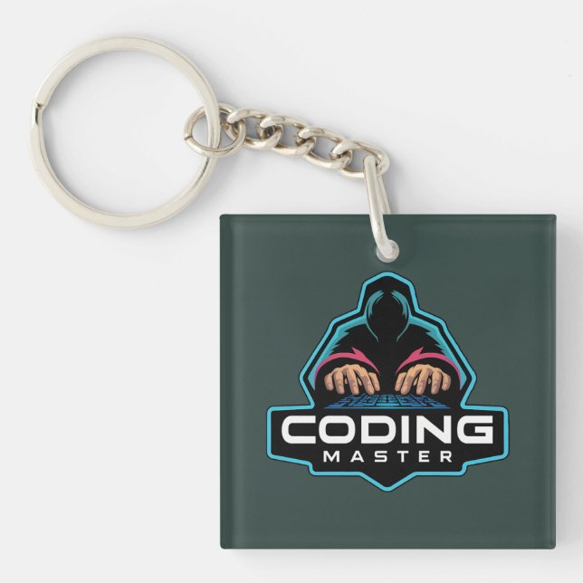 Cyber Coding Guru: Tech Geschenke Schlüsselanhänger (Vorderseite)