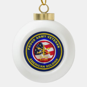Cyber-Corps der Proud-Armee Veteran Keepake Keramik Kugel-Ornament