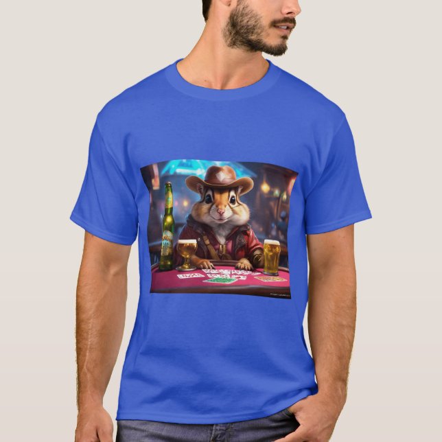 Cyber Cowboy Chipmunk in der Prismatischen Pyramid T-Shirt (Vorderseite)