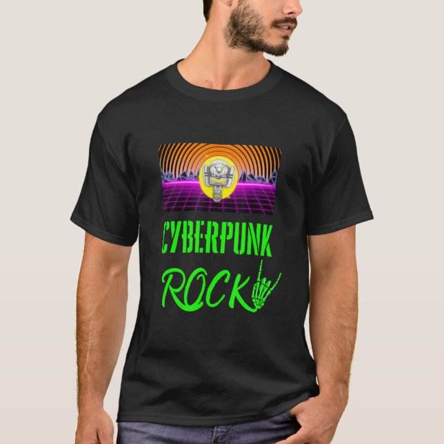 Cyber Cyberpunk Hard Rock Style für Cyber Rock Peo T-Shirt (Vorderseite)
