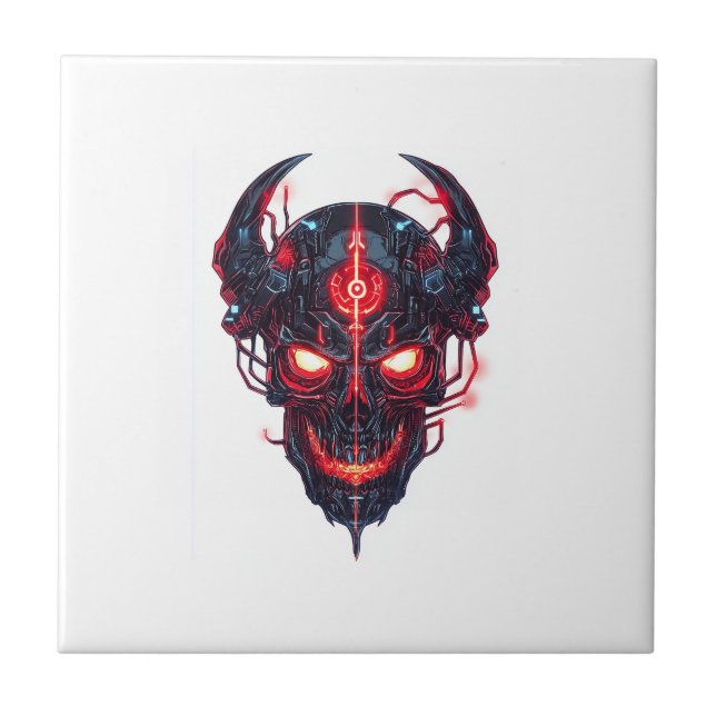 Cyber-Dämon-Schädel Lord Fliese (Vorderseite)
