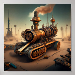 Cyber-Dampfzug Poster