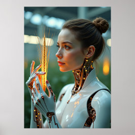 Cyber Demeter: Bio-Circuit Goddess Poster