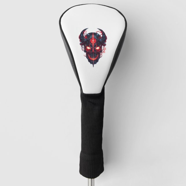 Cyber Demon Skull Lord Golf Headcover (Vorderseite)