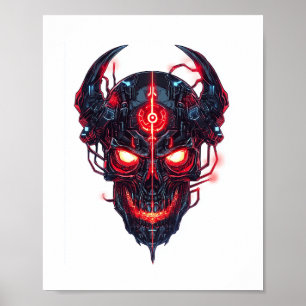 Cyber Demon Skull Lord Poster