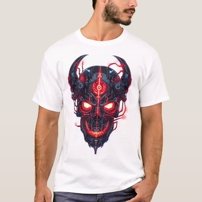 Cyber Demon Skull Lord T-Shirt (Vorderseite)