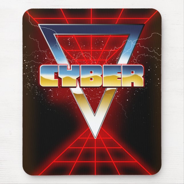 Cyber der 80er Jahre Mousepad (Vorne)