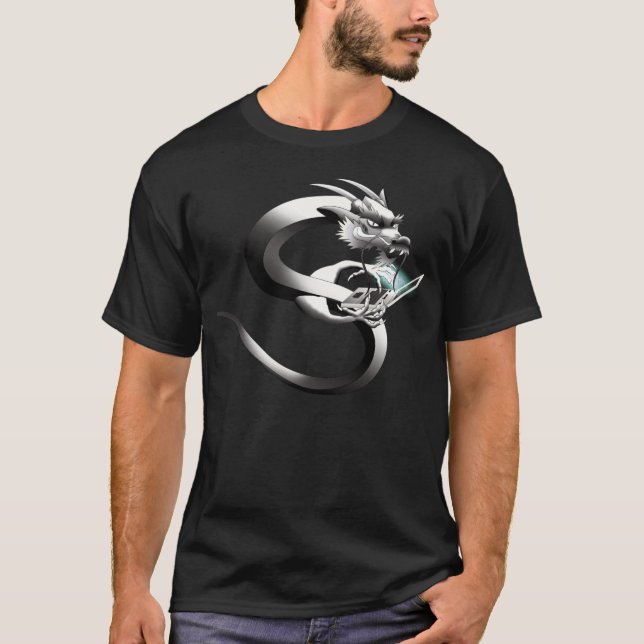 Cyber-Drache T-Shirt (Vorderseite)