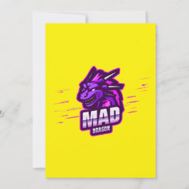 Cyber Dragon Gaming Emblem | Mythical Logo Einladung