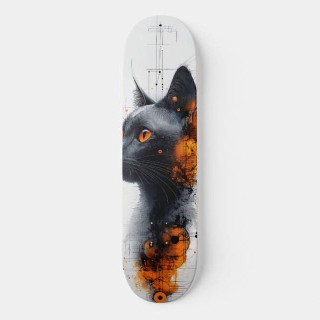 Cyber Feline Skateboard (Vorderseite)