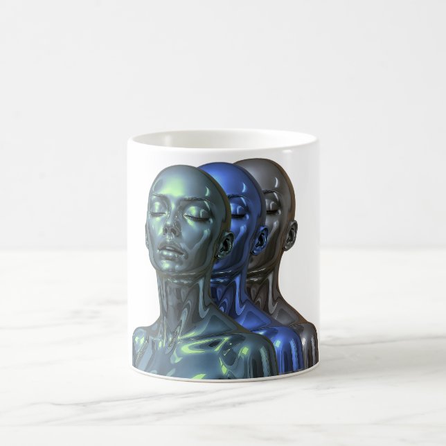 Cyber-Frauen ausgerichtet Kaffeetasse (Mittel)