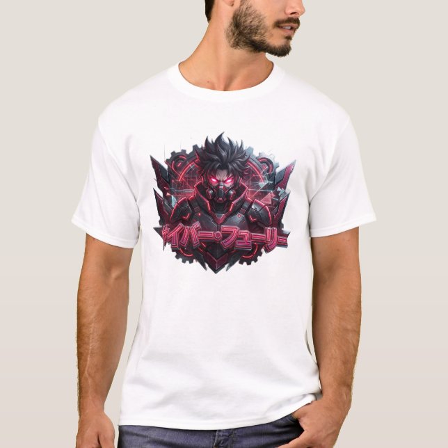 Cyber Fury Cyberpunk T-Shirt (Vorderseite)