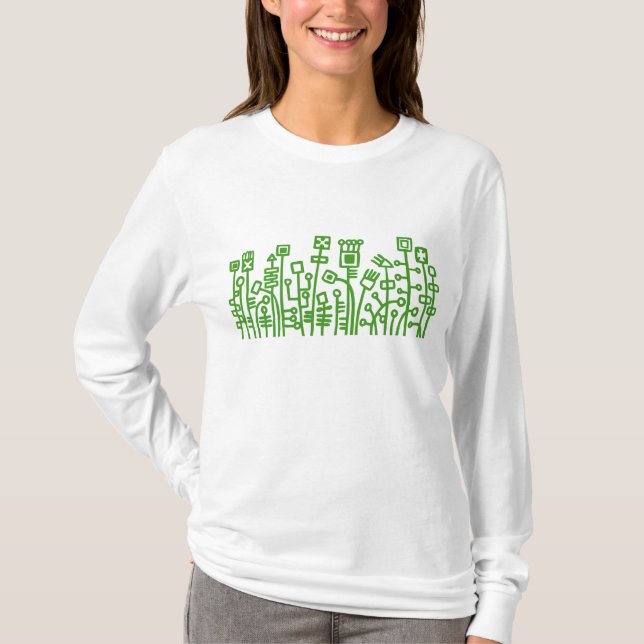 Cyber Garden - Avocado Green T-Shirt (Vorderseite)