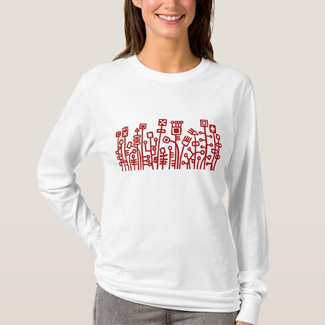 Cyber Garden - Ruby Red T-Shirt (Vorderseite)