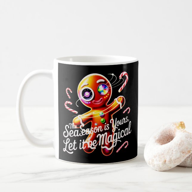 Cyber-Gingerbread Collector's Mug unique magical  Kaffeetasse (Mit Donut)