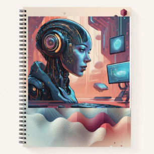 Cyber Girls: Futuristic Notebook Notizbuch