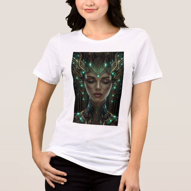 Cyber Goddess of Light Tri-Blend Shirt (Vorderseite)