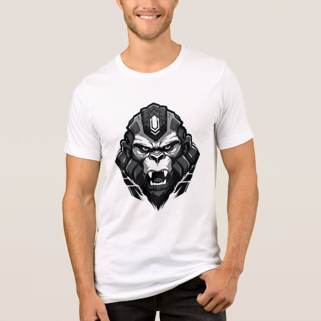 Cyber Gorilla Tri-Blend Shirt (Vorderseite)