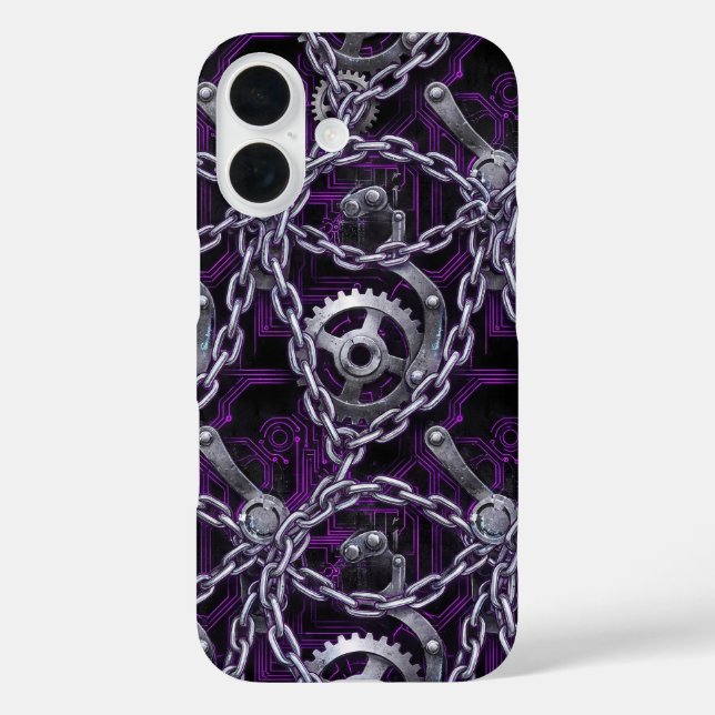 Cyber Gothic Chain Circuit Phone Case (Rückseite)