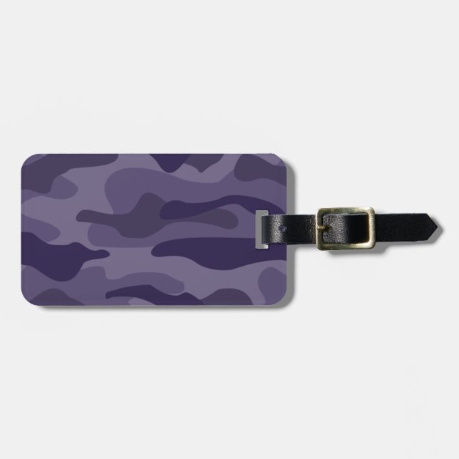 Cyber Grape Monocolor-Tarnmuster Gepäckanhänger (Vorderseite horizontal)