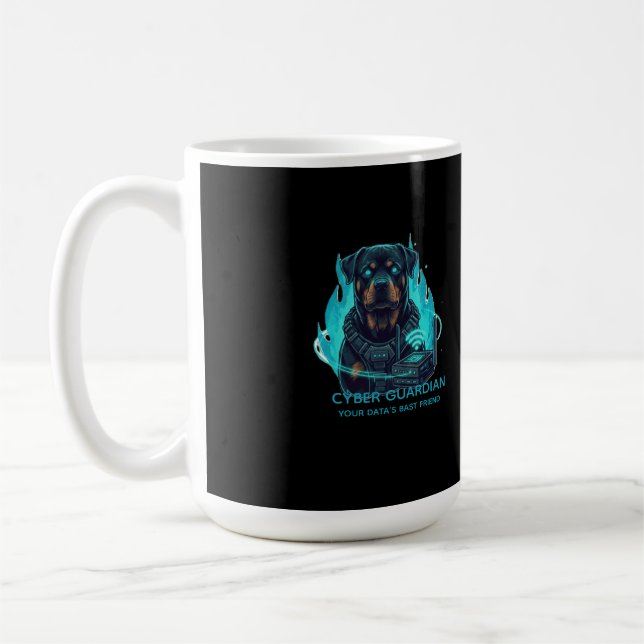 Cyber Guardian Rottweiler Blue Flame - High-Tech O Kaffeetasse (Links)