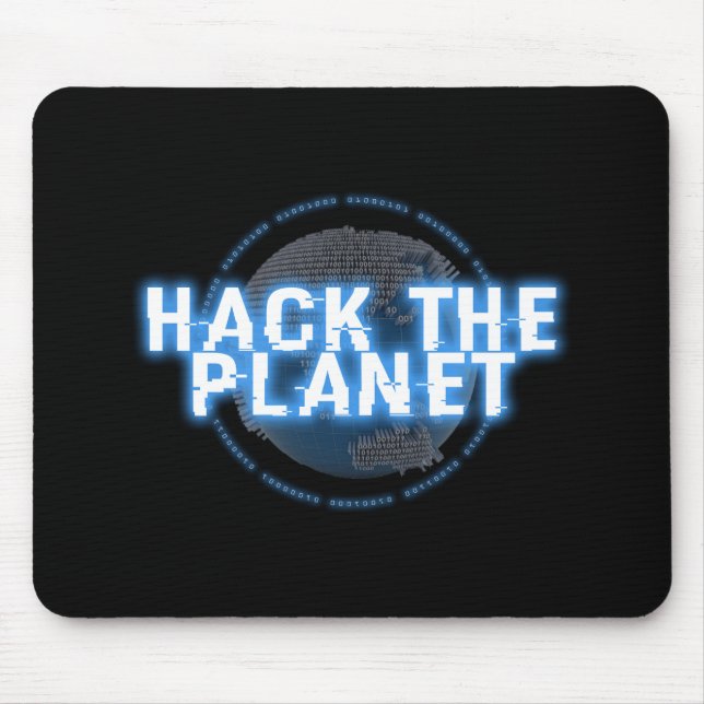 CYBER HACK DEN PLANET-Computer, defcon, hack, hack Mousepad (Vorne)