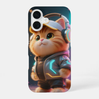 Cyber Kawaii Cat Phone Case iPhone 16 Hülle
