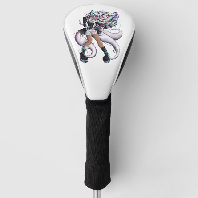 Cyber Kitsune Mädchen Golf Headcover (Vorderseite)