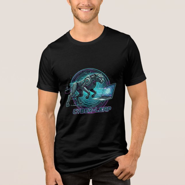 Cyber Leap T-Shirt Tri-Blend Shirt (Vorderseite)