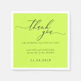 Cyber Lime Jet Black Minimalistische Dekoration Ho Serviette