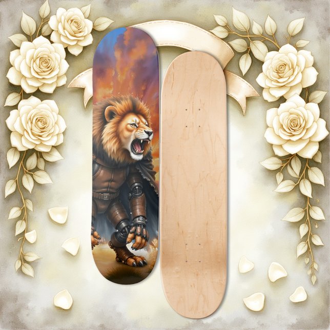 Cyber Lion of the Wastelands  Skateboard (Von Creator hochgeladen)