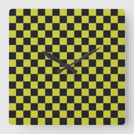 Cyber lyme checkerboard pattern quadratische wanduhr