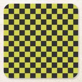 Cyber lyme checkerboard pattern rechteckiger pappuntersetzer