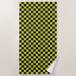 Cyber lyme checkerboard pattern strandtuch