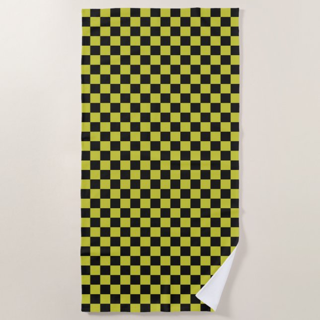 Cyber lyme checkerboard pattern strandtuch (Vorderseite)