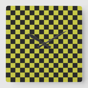 Cyber-Lyme-Schachbrettmuster Quadratische Wanduhr