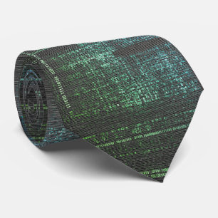 Cyber Matrix – Digitaler Code Krawatte