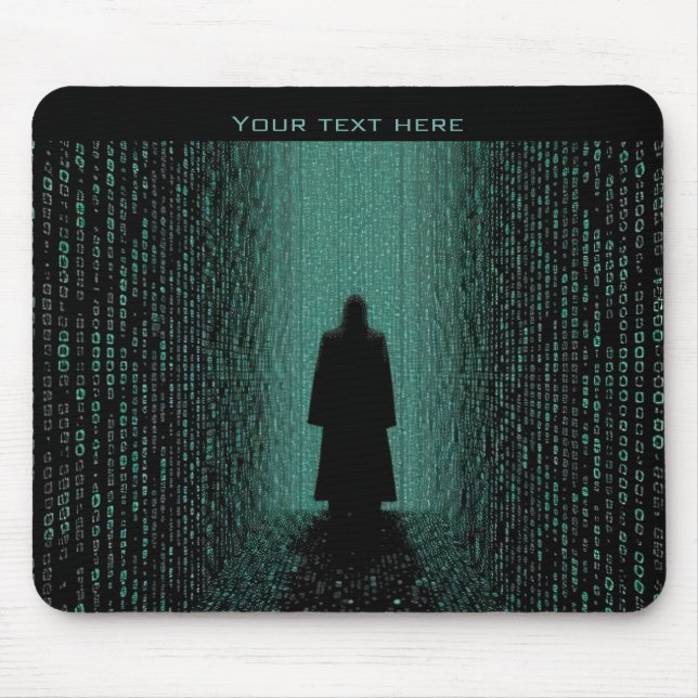 Cyber Matrix Korridor – Digitale Welt Mousepad (Vorne)
