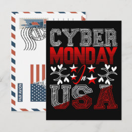 Cyber-Monday-Verkaufsveranstaltung in den USA im h Feiertagspostkarte