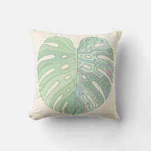 Cyber Monstera Leiterplatten-Blatt-Wurfkissen — T