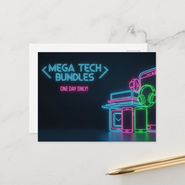 Cyber Montag Postkarte (Vorderseite/Rückseite Beispiel)