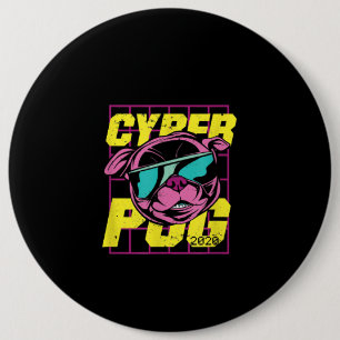 Cyber Mops 2021 Funny Dog Mops Design Button